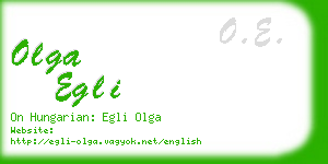 olga egli business card